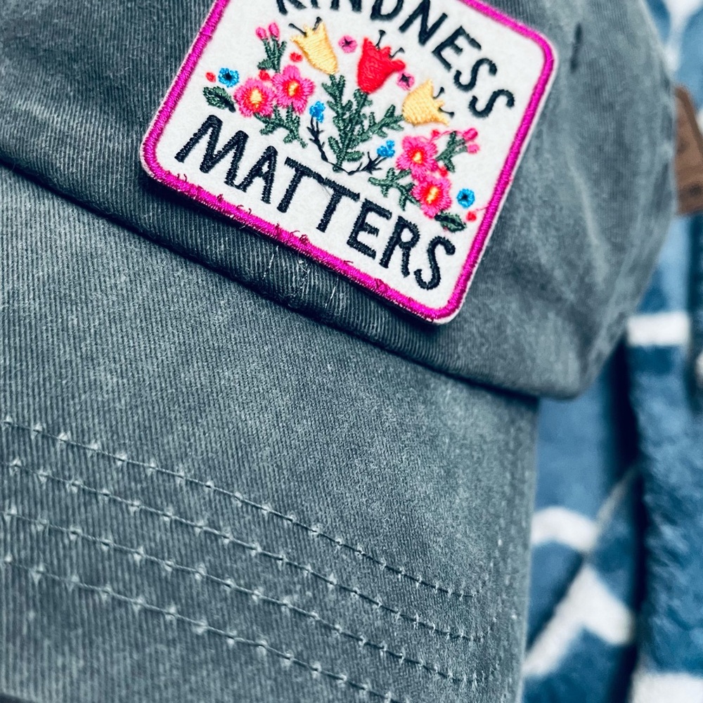 Gray Cap with Kindness Matters Patch - Picture 5 of 8